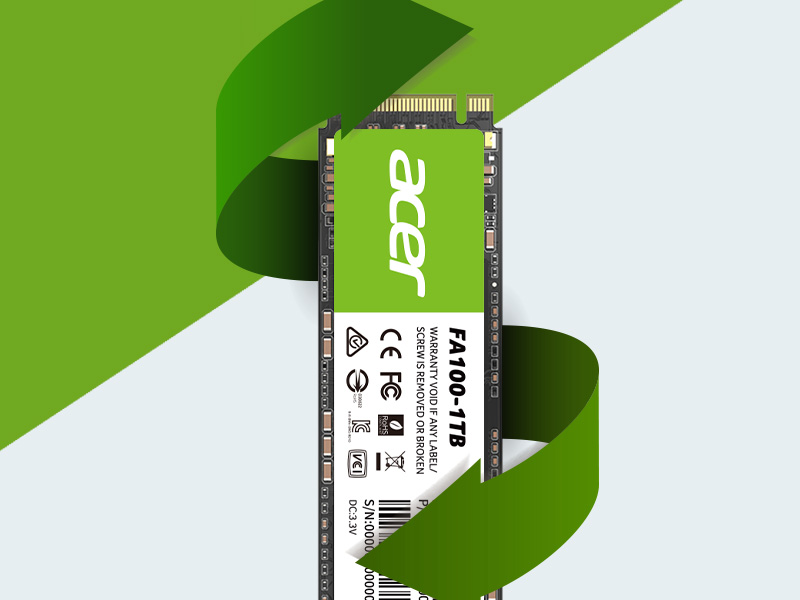 Acer FA100 Reduces SSD latency by simulating SLC cache