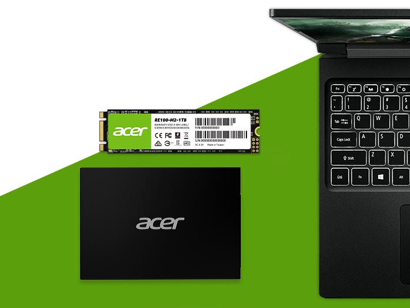 Acer RE100 SSDs for consumer notebooks, desktop computers and all-in-ones
