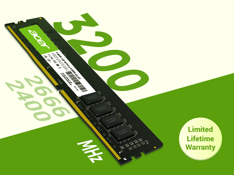 Acer UD100 module easily installs in the memory slot to speed up your system