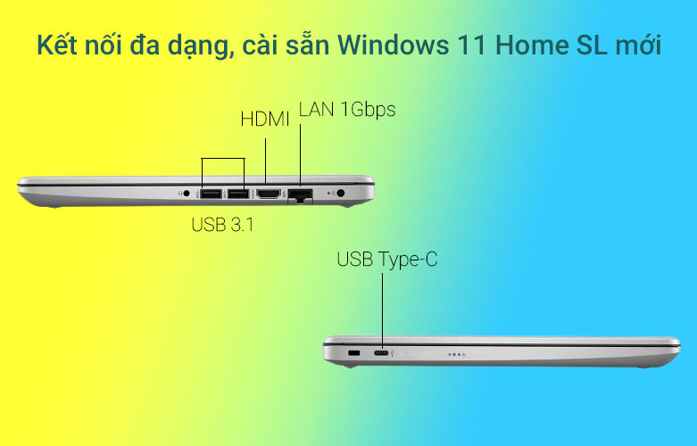 Laptop HP 240 G8 (617K2PA) | Đa dạng cổng kết nối