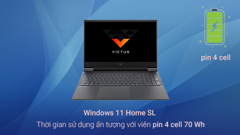 Laptop HP Victus 16-d0294TX 5Z9R5PA | Windows 11 pin 4 cell