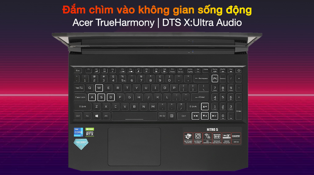 Acer Nitro 5 Gaming AN515 57 720A i7 11800H (NH.QEQSV.004) - Âm thanh
