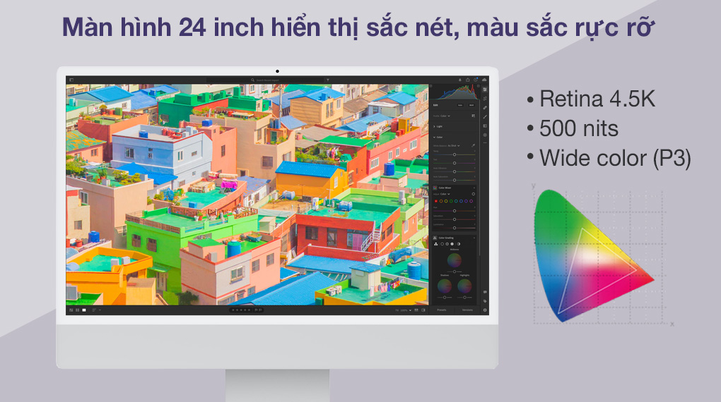 iMac 24 inch 2021 4.5K M1 7GPU (MGTF3SA/A) Silver - Hình ảnh