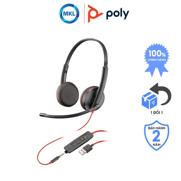 poly tai nghe poly blackwire 3225 usb a