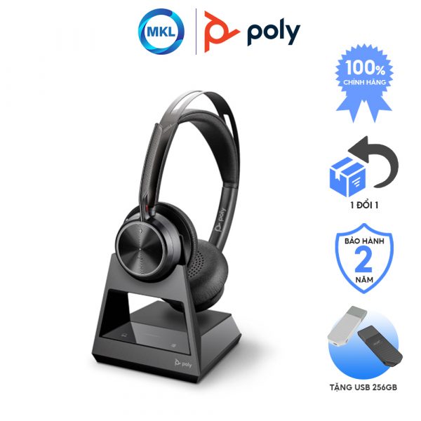 poly tai nghe poly voyager focus 2 uc voi charge stand usb c
